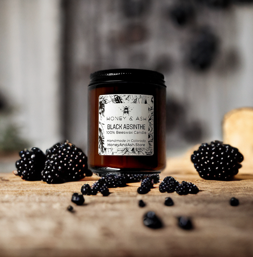 Black Absinthe Beeswax Candles