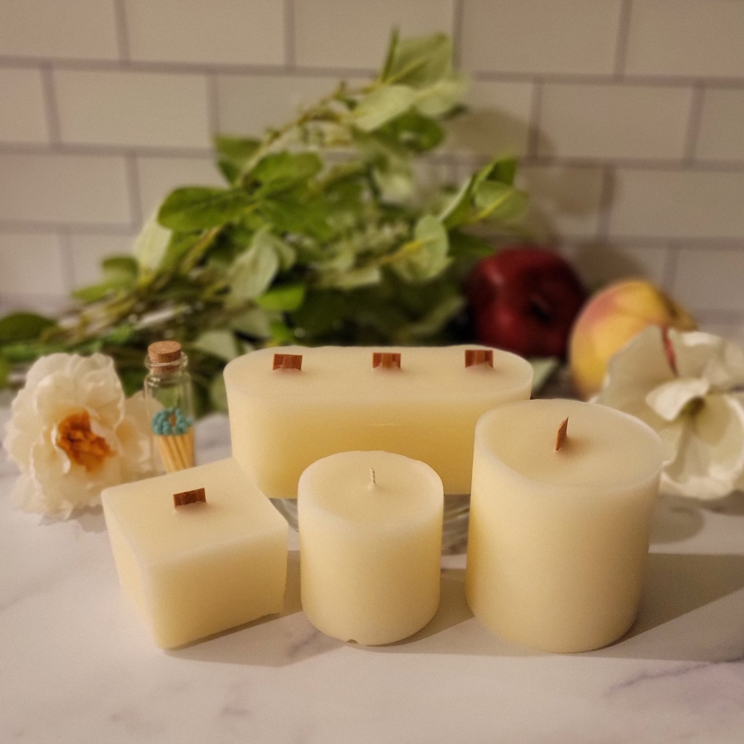 Concrete Container Beeswax Candles