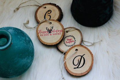 Customizable Live Edge Wood Ornaments