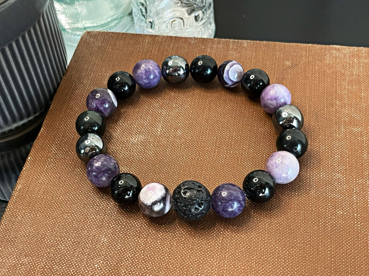 Amethyst and Tourmaline Protection Bracelet