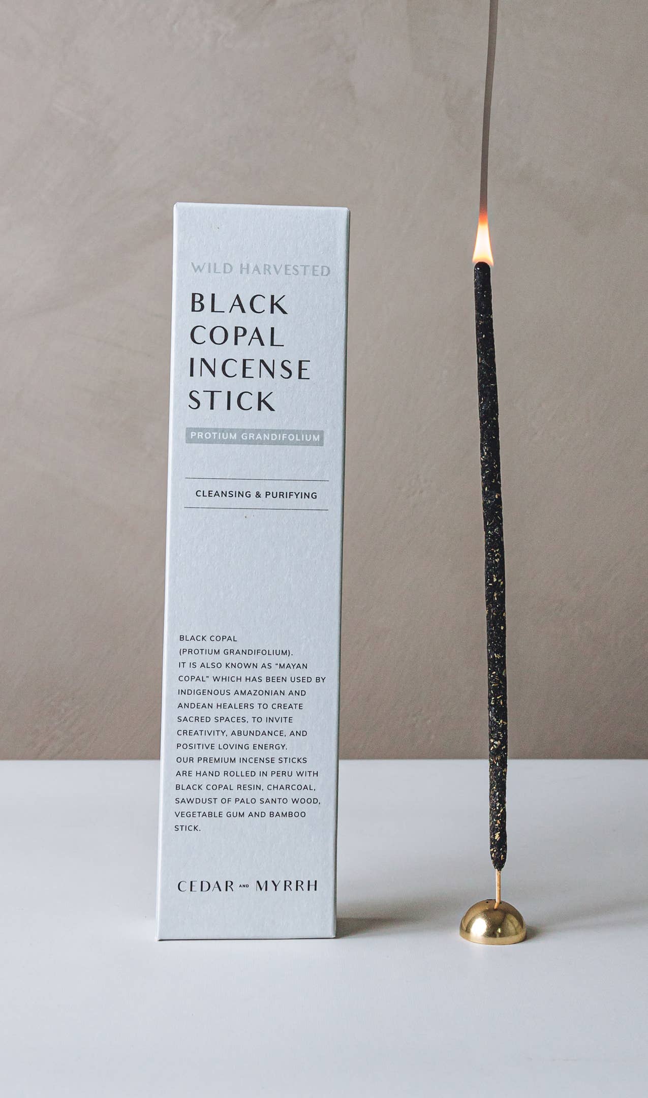 Hand Rolled Black Copal Incense Sticks